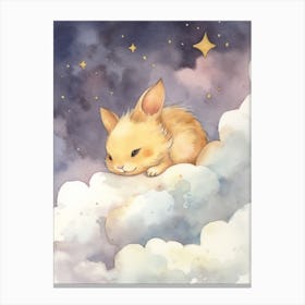 Baby Pika 1 Sleeping In The Clouds Canvas Print
