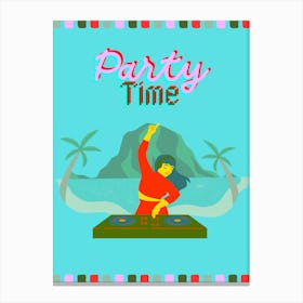 Party Dj Canvas Print