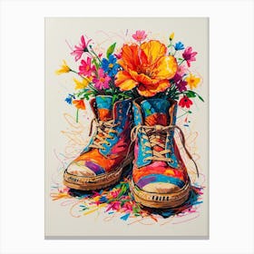 Flower Shoes Canvas Print