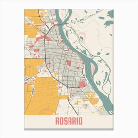 Rosario Map Poster Canvas Print