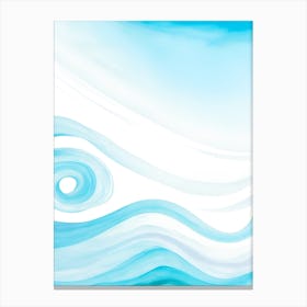 Blue Ocean Wave Watercolor Vertical Composition 126 Canvas Print