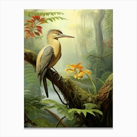 Sunbittern Haven: Jungle Bird Wall Decor Canvas Print