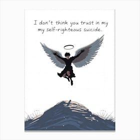 Angel Qoute Illustration 2 Canvas Print