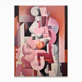 Pink Cubism Canvas Print