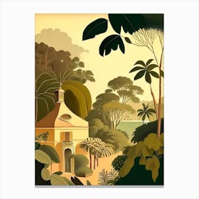 Guadeloupe Rousseau Inspired Tropical Destination Canvas Print