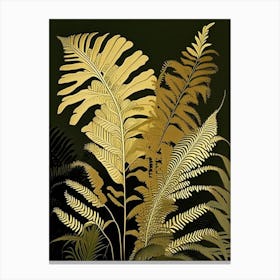 Golden Fern Rousseau Inspired Canvas Print