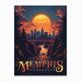 Memphis, Tennessee Vintage Travel Canvas Print