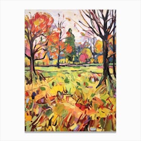 Autumn Gardens Painting Kew Gardens London 4 Canvas Print