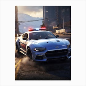 Need For Speed Police Car Canvas Print