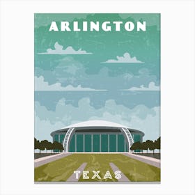 Arlington, USA — Retro travel minimalist poster Canvas Print