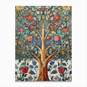 William Morris Painting Tree Of Life Botanical Canvas Print