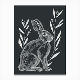 Belgian Hare Minimalist Illustration 4 Canvas Print