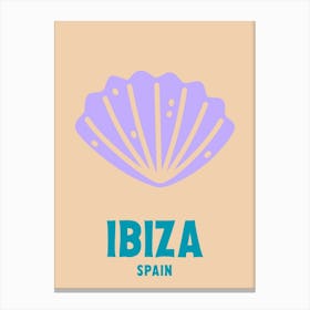 Ibiza, Spain, Graphic Style Poster 2 Canvas Print
