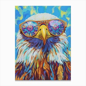 Psychedelic Hippie Eagle Canvas Print