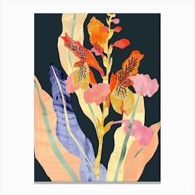 Colourful Flower Illustration Snapdragon 1 Canvas Print