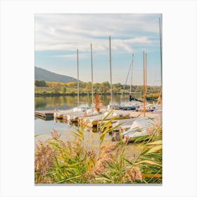 Sailboats On A Lake Canvas Print
