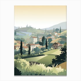 European Village Landscape Art Print Canvas Print
