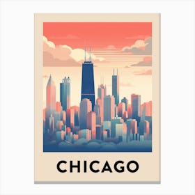 Chicago Travel Poster 11 Canvas Print
