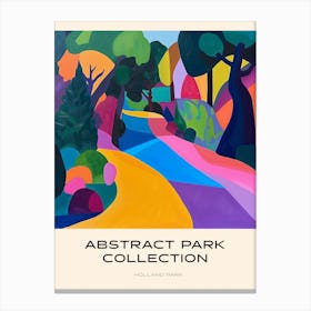 Abstract Park Collection Poster Holland Park London 2 Canvas Print
