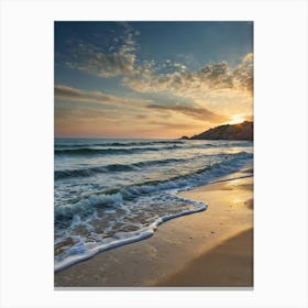 Sunset On The Beach 1 Canvas Print