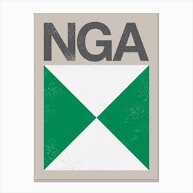 Nigeria Flag Canvas Print