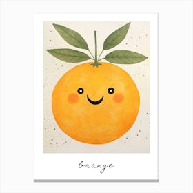 Friendly Kids Orange 2 Poster Canvas Print