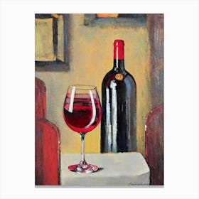 Pinotage Rosé Oil Painting Cocktail Poster Canvas Print