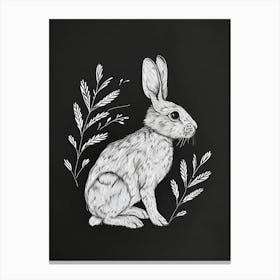 Polish Rex Rabbit Minimalist Illustration 3 Canvas Print