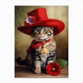 Hats For Cats Canvas Print