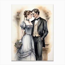Victorian Wedding art print Canvas Print