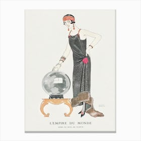 L Empire Du Monde Robe Du Soir, De Worth From Gazette Du Bon Ton George Barbier Canvas Print