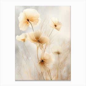 Boho Dried Flowers Wild Pansy 3 Canvas Print