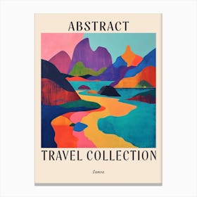 Abstract Travel Collection Poster Samoa 1 Canvas Print