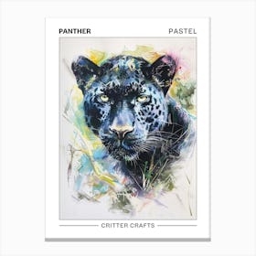 Panther Pastel Watercolour 3 Poster Stampe su tela