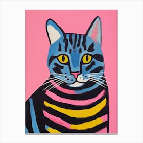 Striped Cat 9 Canvas Print
