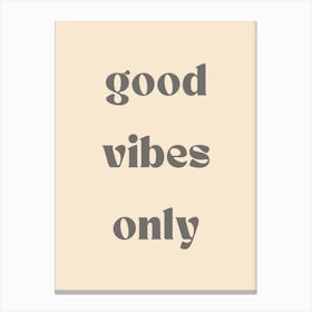 Good Vibes Only wall art Canvas Print