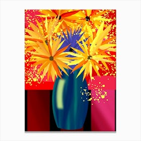 Abstract Flowers Canvas Print