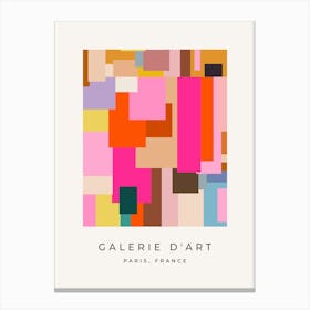 Mid Century Geometric Color Block | 01 Canvas Print