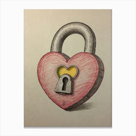 Heart Lock 6 Canvas Print