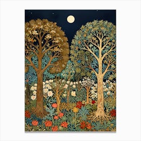 William Morris Moonlight In The Forest 158 Canvas Print