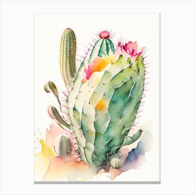 Devil S Tongue Cactus Storybook Watercolours Canvas Print