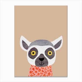 Lemur Beige Canvas Print