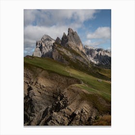 Dolomites views at Seceda Canvas Print