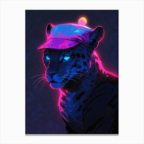 Neon Leopard Canvas Print
