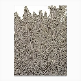 Corals Linocut Canvas Print