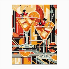 Art Deco Cocktail Canvas Print