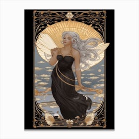 Aphrodite Black And Gold 3 Canvas Print