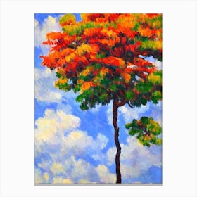 Monkey Puzzle 1 Tree tree Abstract Block Colour Canvas Print