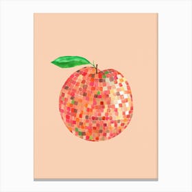 Disco Ball Peach Vertical Canvas Print