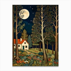 William Morris Night In The Woods 6 Canvas Print